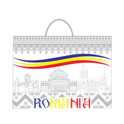 Souvenir România - Punga cadou Romania 32x26x12 cm