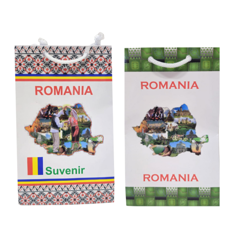 Accesorii pentru impachetat - Punga cadou Romania 17.5 x 11 cm modele diferite