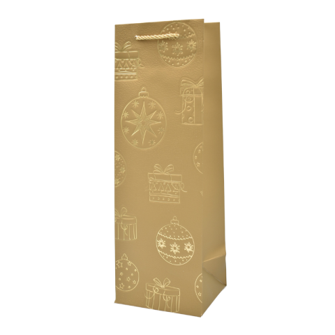 Punga cadou sticla Craciun 12x35x9 cm [1]