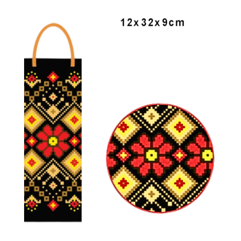 Accesorii pentru impachetat - Punga cadou sticla Romania 12x32x9 cm