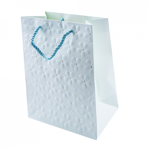 Punga cadou unicolora flori premium 26x32x12 cm [3]
