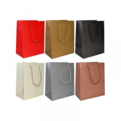 Accesorii pentru impachetat - Punga cadou unicolora premium 18x23x10 cm