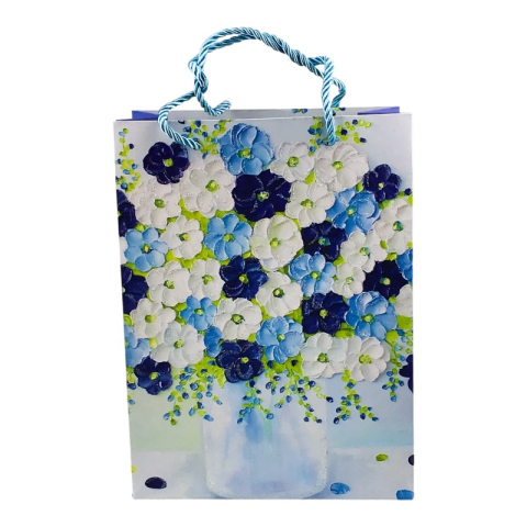 Accesorii pentru impachetat - Punga cadou 26x32 cm Flori