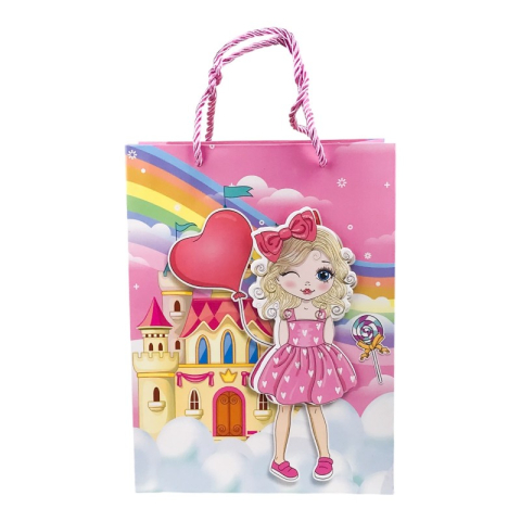 Punga cadou cu printese si castele 3D 32x41 cm [6]