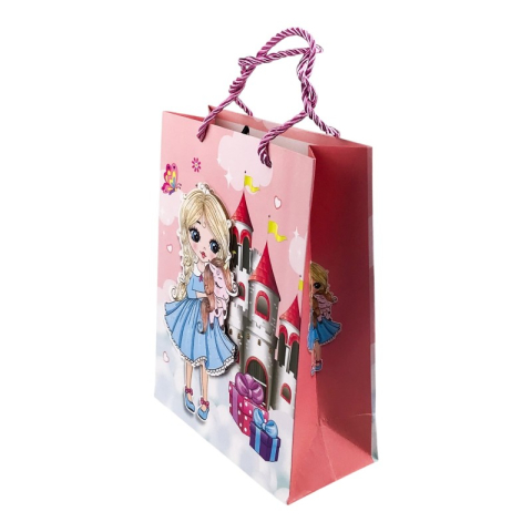 Punga cadou cu printese si castele 3D 32x41 cm [1]