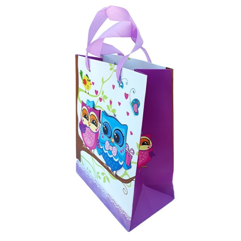 Punga hartie 18x23 cm bufnite diverse culori [5]