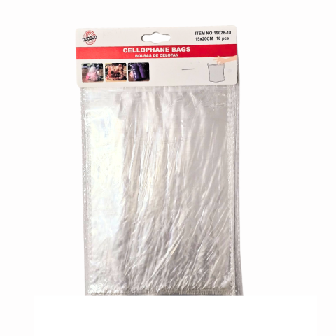 Accesorii pentru impachetat - Pungi celofan transparente 15x20 cm 16 bucati