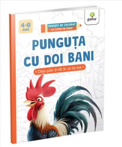 Cărți - Punguta cu doi bani. Povesti de colorat cu litere de tipar