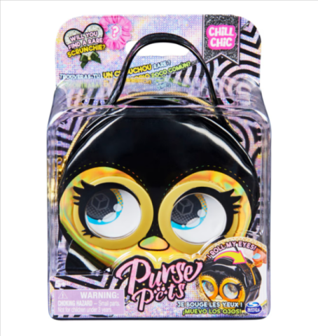 Articole pentru copii - Gentuta Micro Purse Pets Pinguin negru cu auriu