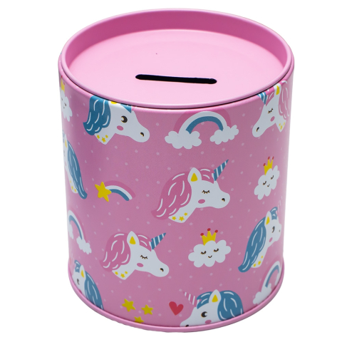 Pusculita din metal rotunda 9x10 cm Unicorn [4]