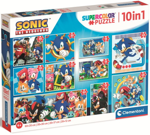 Jucării și jocuri - Puzzle pentru copii Clementoni 10 in 1 Sonic