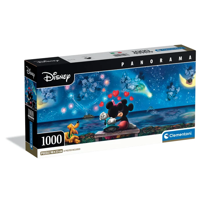 Jucării și jocuri - Puzzle Clementoni 1000 piese Panorama Mickey si Minnie