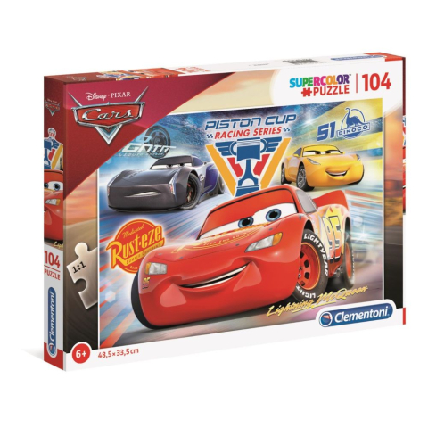 Jucării și jocuri - Puzzle Clementoni 104 piese Cars Cupa Piston