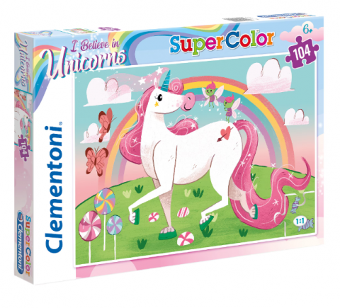 Puzzle 104 piese Clementoni I Believe in Unicorns [0]