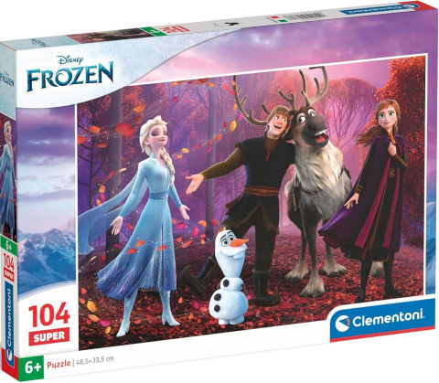 Jucării și jocuri - Puzzle Frozen 104 piese Clementoni