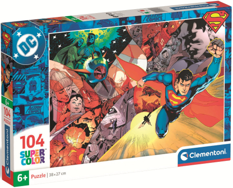 Noutăți Librăria Compas - Puzzle Superman in actiune 104 piese Clementoni