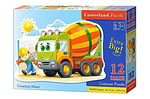 Jucării și jocuri - Puzzle 12 piese Maxi Concrete Mixer
