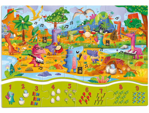 Puzzle educativ Dinozauri Puzzle 123 Ludattica 25 piese [1]