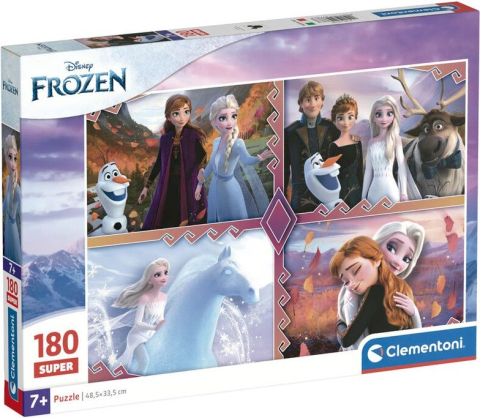 Jucării și jocuri - Puzzle Clementoni 180 piese Frozen