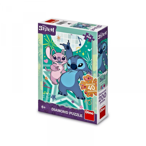 Jucării și jocuri - Puzzle 200 piese Stitch Dino Toys
