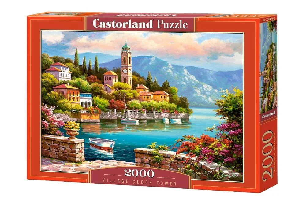 Jucării și jocuri - Puzzle 2000 piese Village Clock Tower