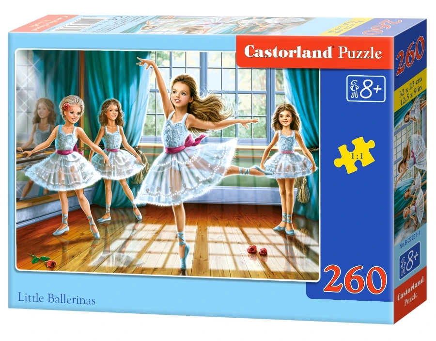 Jucării și jocuri - Puzzle 260 piese Little Balerinas Castorland