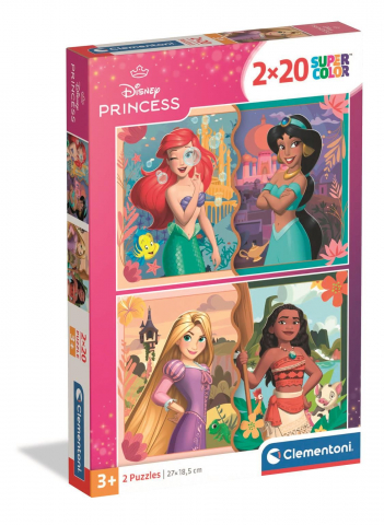 Puzzle 2x20 piese Disney Princess Clementoni [0]