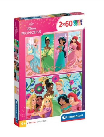 Puzzle - Puzzle 2x60 piese Disney princess