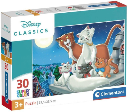 Puzzle - Puzzle Disney Aristocats Clementoni 30 Piese 33.5 x 23.5 cm