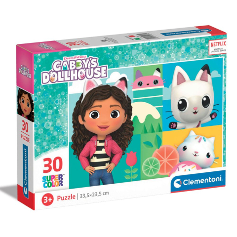 Jucării și jocuri - Puzzle Clementoni Gabby's Dollhouse 30 piese