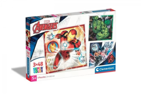 Puzzle Clementoni Super Color Marvel Avengers 3x48 piese [0]