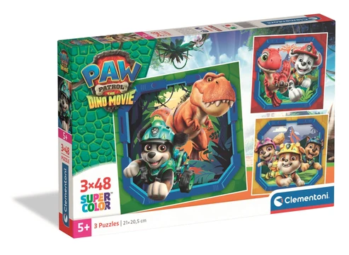Puzzle - Puzzle 3x48 piese paw patrol dino movie 2026