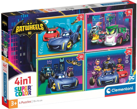 Puzzle - Puzzle Batwheels Set 4 in 1 Clementoni 19 x 14 cm