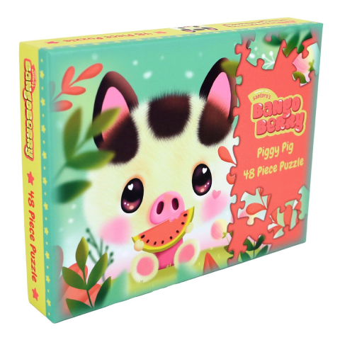 Jocuri educative și de societate - Puzzle Bangoberry 48 de piese Piggy Porcusorul