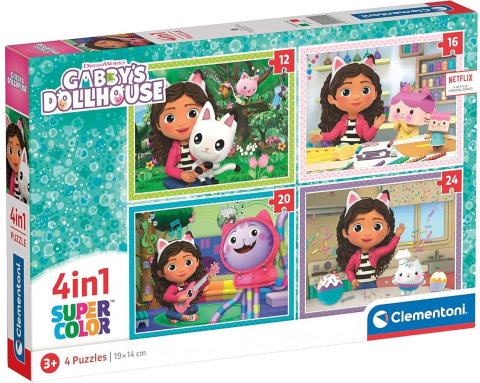 Puzzle - Puzzle Gabby's Dollhouse Set 4 in 1 Clementoni 19 x 14 cm