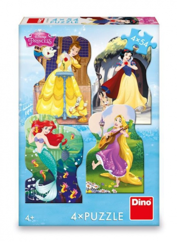 Jocuri educative și de societate - Puzzle Prințese 4x54 piese – Dino Toys