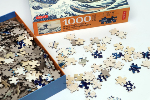 Puzzle 1000 piese Hokusai The Great Wave Tuttle [1]