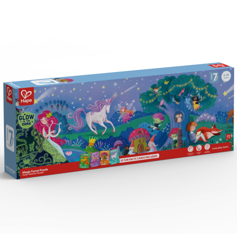 Puzzle - Puzzle Fosforescent Zane si Padurea Magica 200 Piese 150 x 30 cm