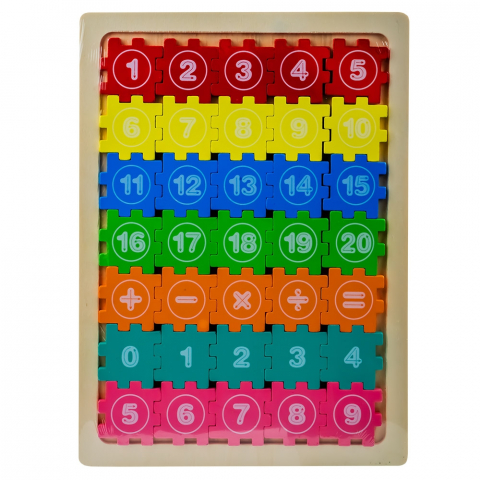 Puzzle din lemn litere/cifre 22.5x30 cm [2]