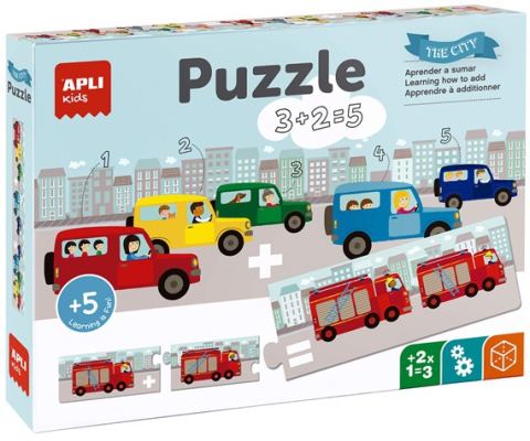 Jucării și jocuri - Puzzle Apli Oras Adunare 49 x 7 cm