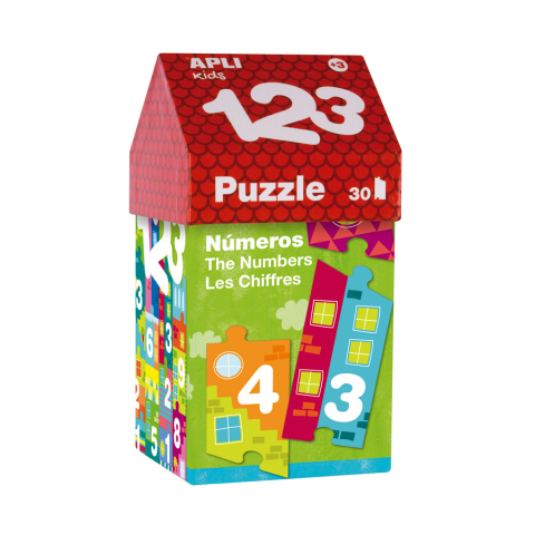 Jocuri educative și de societate - Puzzle educativ Numere 30 piese Apli