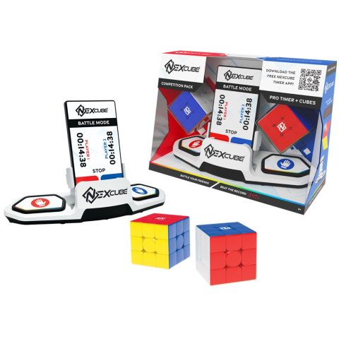Puzzle Mecanic Moyu Nexcube Set Competitiv 2 cuburi 3x3 si Timer [5]