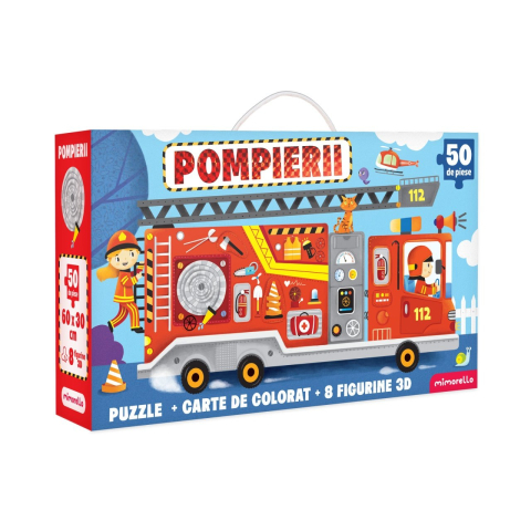 Jocuri educative și de societate - Joc educativ – Puzzle Mimorello – Pompierii