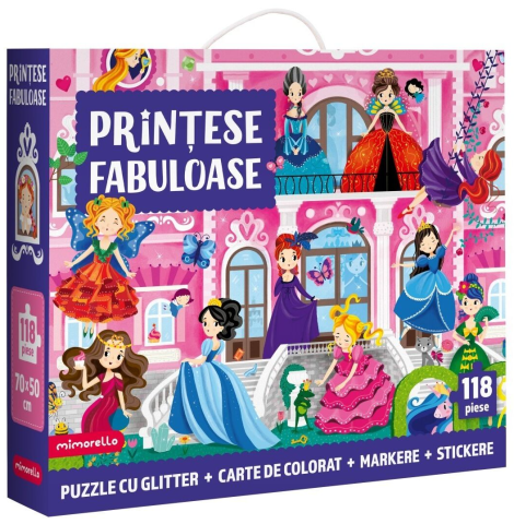 Jucării și jocuri - Puzzle cu glitter. Printese fabuloase