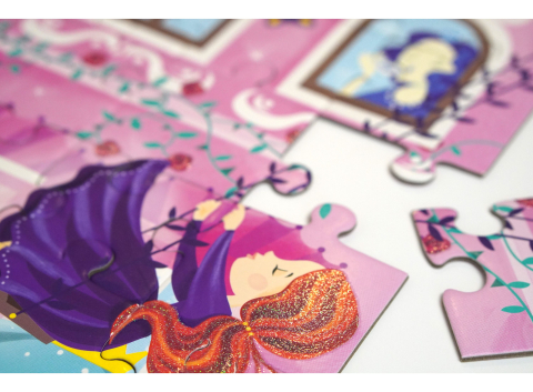 Puzzle cu glitter Mimorello – Printese fabuloase [2]
