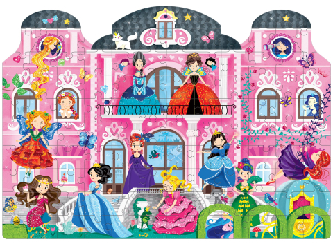 Puzzle cu glitter Mimorello – Printese fabuloase [1]