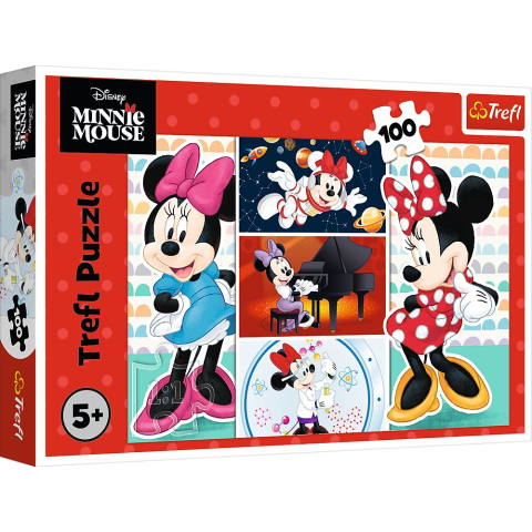 Jucării și jocuri - PUZZLE TREFL 100 DISNEY MINNIE MOUSE AMUZANTA