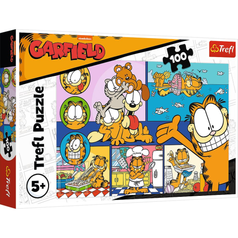 Jucării și jocuri - PUZZLE TREFL 100 LENESUL GARFIELD