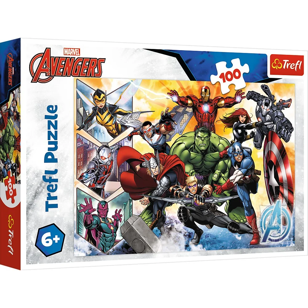Jocuri educative și de societate - Puzzle 100 piese Marvel Avengers Puterea Razbunatorilor Trefl