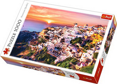 Jucării și jocuri - PUZZLE TREFL 1000 APUS IN SANTORINI